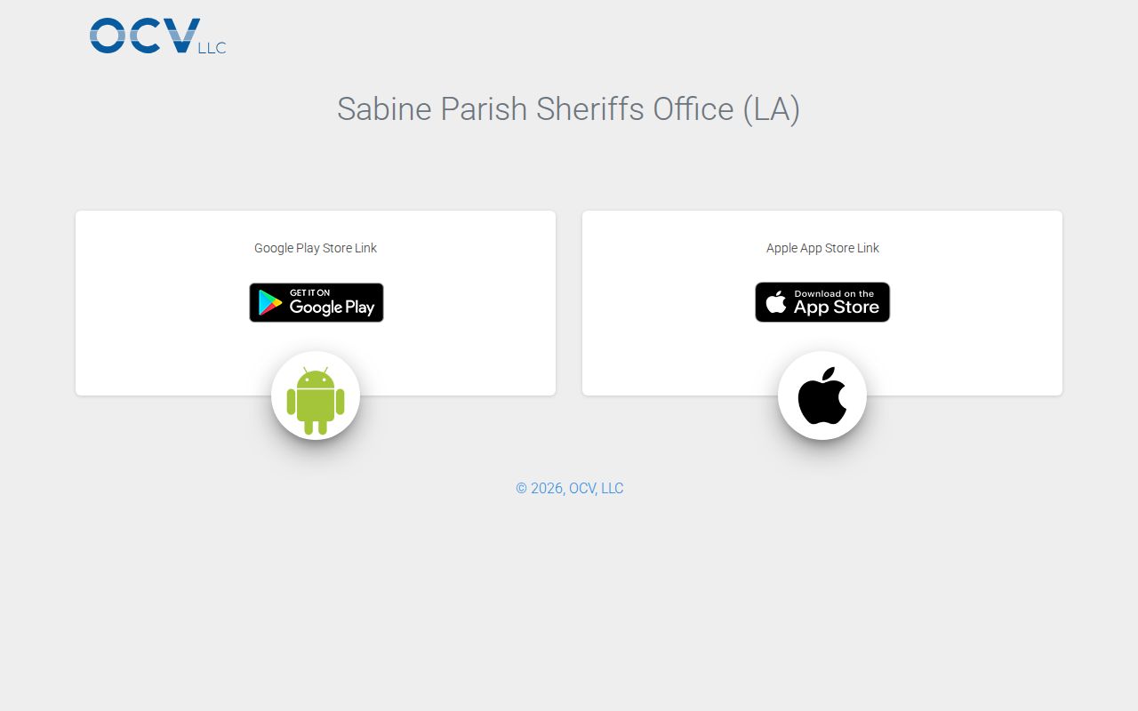 Sabine Parish Sheriff app service tiles for warrant records and most wanted information