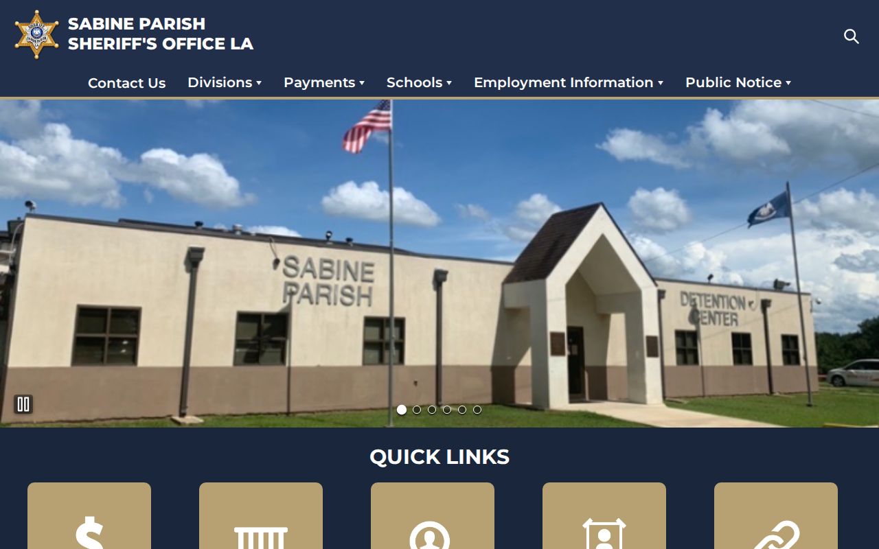 Sabine Parish Sheriff official website and app entry point for warrant questions